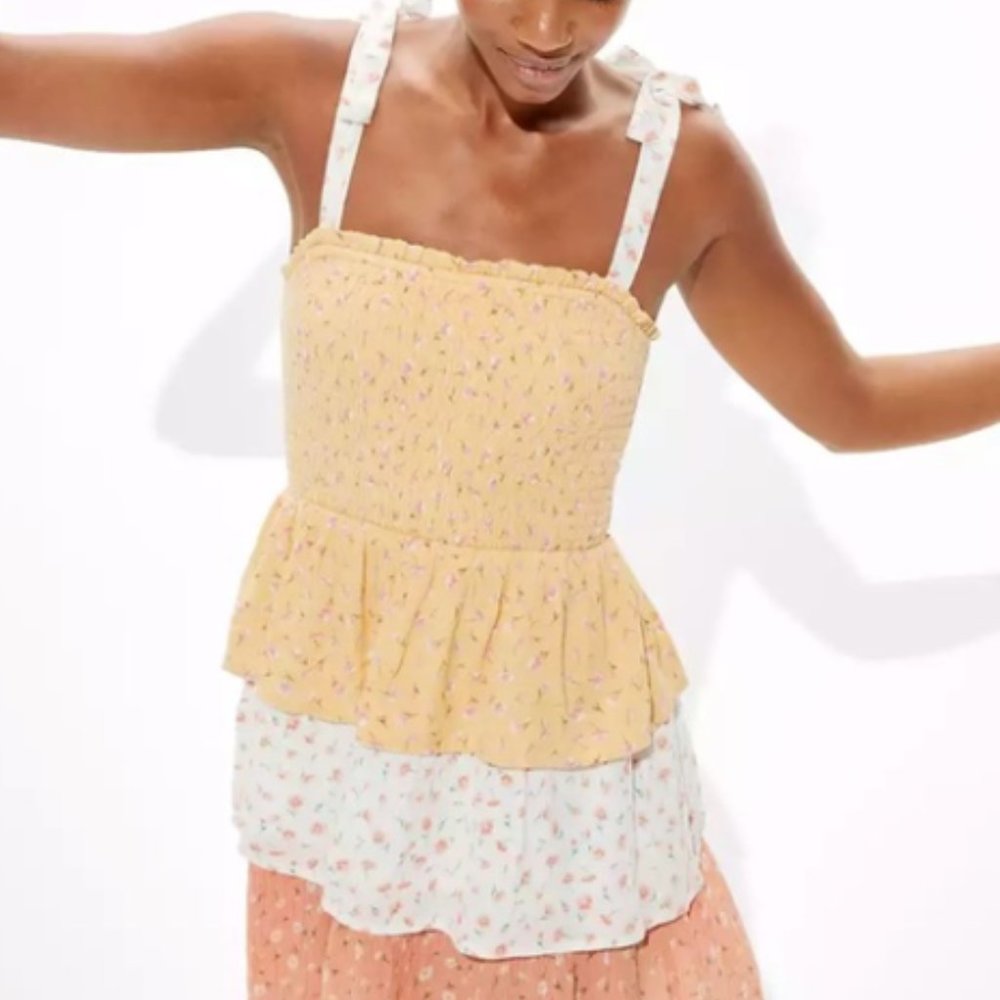 AE Floral Smocked Mini Dress